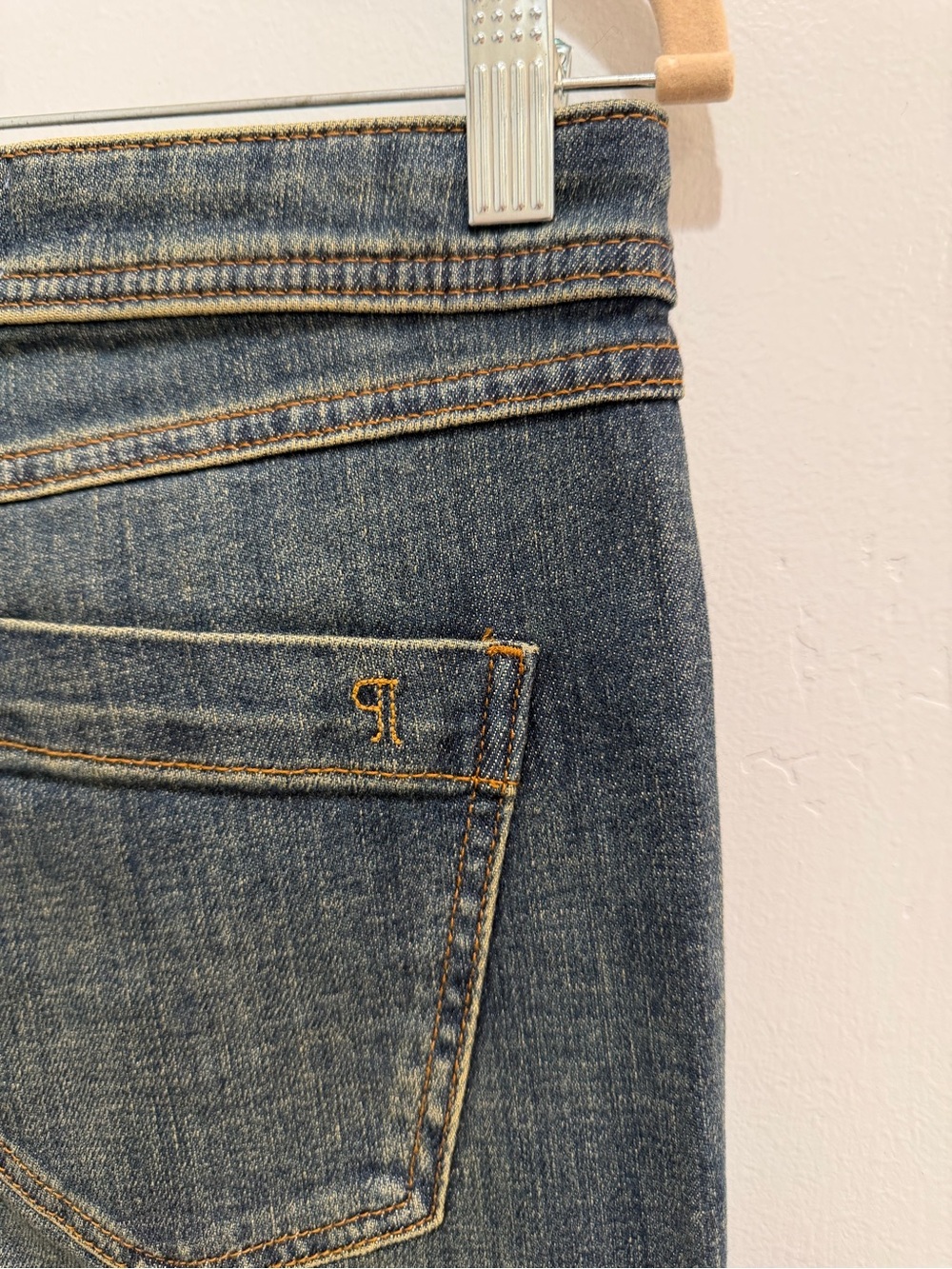 Anthropologie Pilcro & the Letterpress Straight-Leg Jeans Mid Rise Blue Size 27 - Picture 8 of 10
